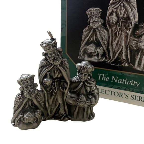 Hallmark Keepsake Miniature Ornaments The Nativity Series 1999 Fine Pewter - Picture 1 of 7